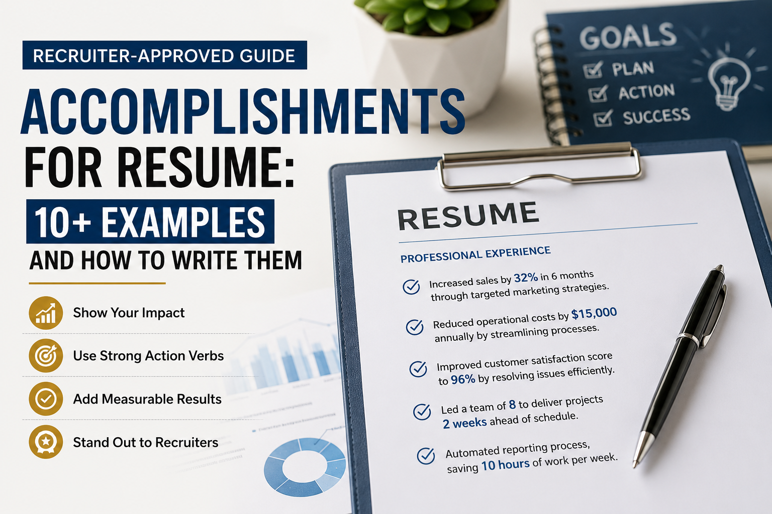 Accomplishments for resume with recruiter-approved examples and tips to write achievement-focused resume bullets
