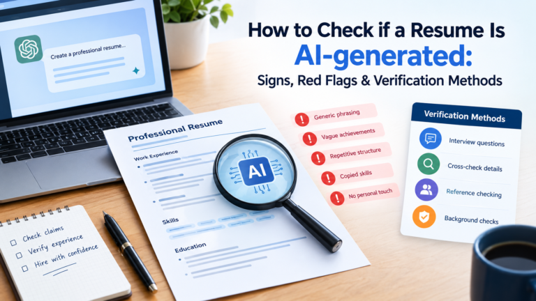 Read more about the article How to Check if a Resume Is AI-generated: Signs, Red Flags & Verification Methods